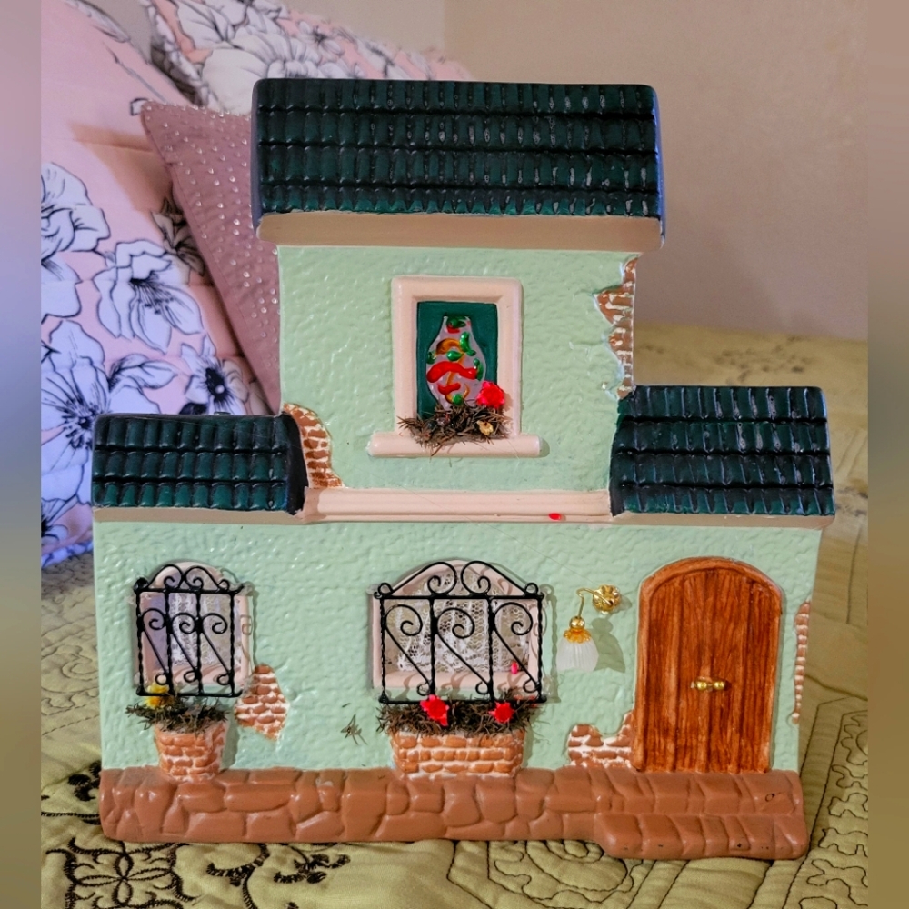 Handpainted Ceramic House Decor